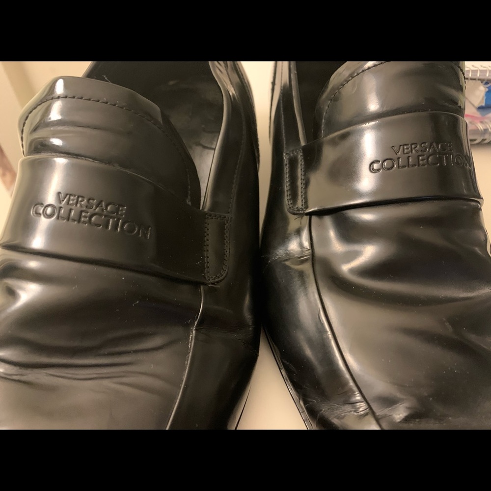 Versace collection black shoes